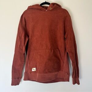 Tracksmith Men's Trackhouse Sweatshirt Hoodie Rust Red Size Large